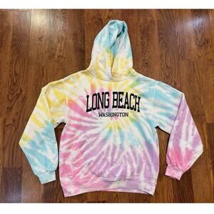 Happy Kids Long Beach WA Tie Dye Hoodie – Girls Size XL Beach Layers